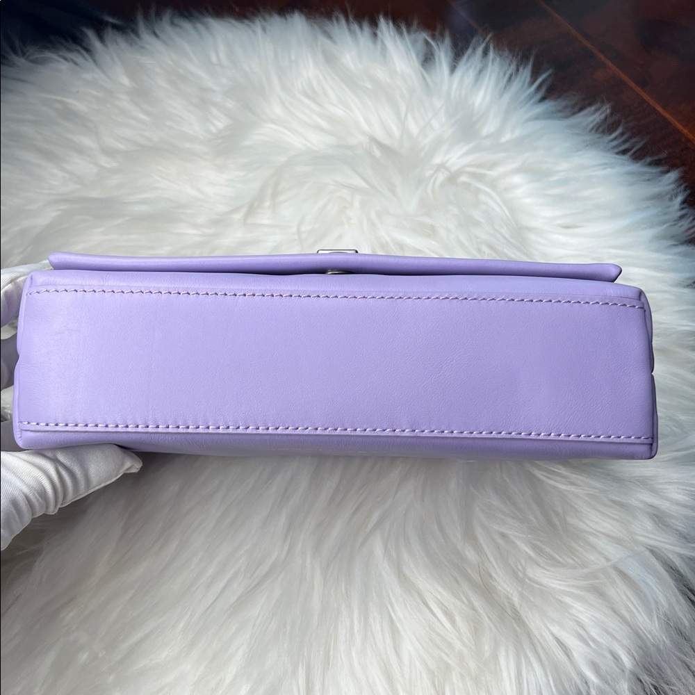 Marc Jacobs The Dual Chain Strap Mini Bag Purple Shoulder Bag, Dust Bag NWT - Picture 6 of 17